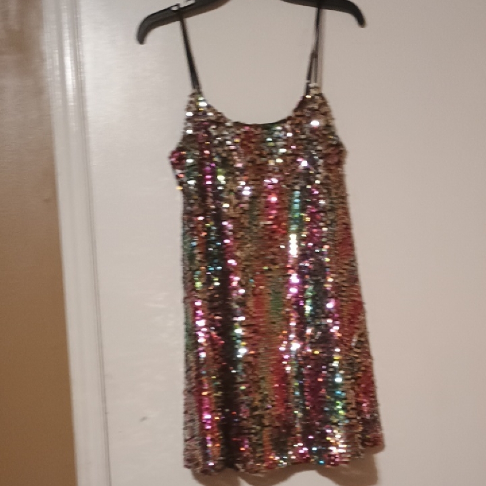 Honey and Rosie Multicolor Sequin Dress